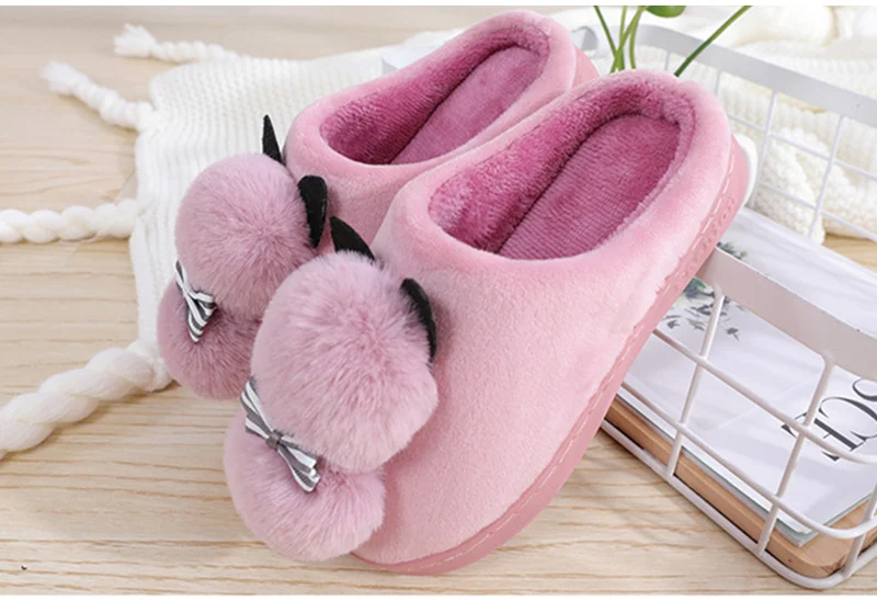Cartoon Cat Soft Warm Plush Slippers