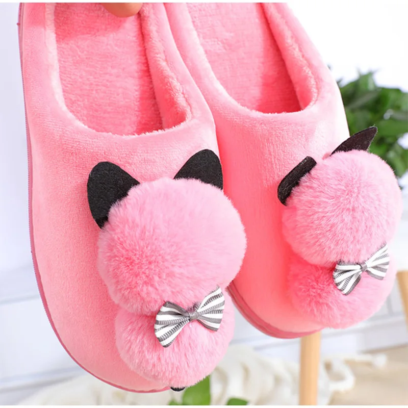 Cartoon Cat Soft Warm Plush Slippers