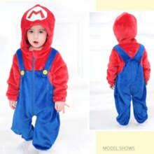 Red Mario Onesie Kigurumis Soft Warm Pajama Sleepwear Red Mario Onesie Kigurumis Soft Warm Pajama Sleepwear