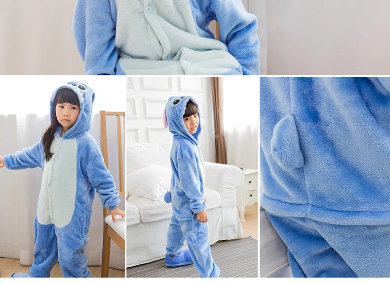 Stitch Cartoon Jumpsuit Kigurumis Onesie Sleepwear