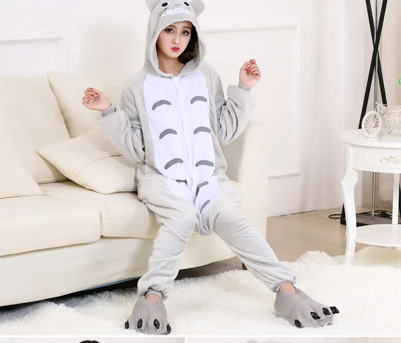 Anime Monster Bear Pajama kigurumi Onesie Costume With Slippers