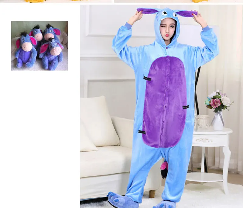 Anime Monster Bear Pajama kigurumi Onesie Costume With Slippers