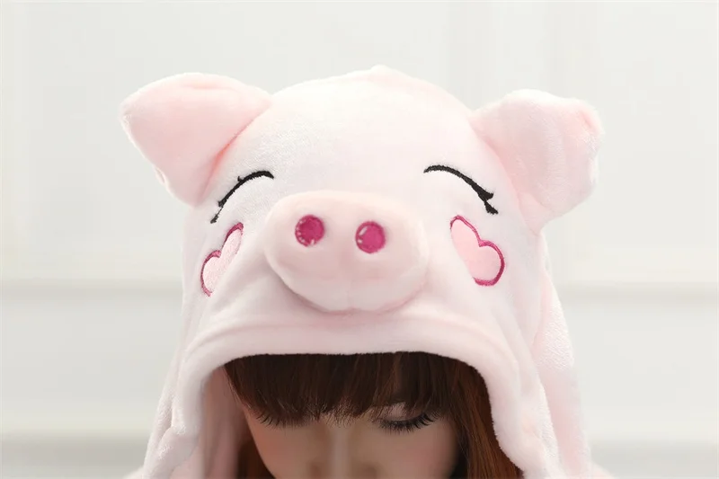 Pink Pig Cartoon Pajama Kigurumi Onesie Sleepwear