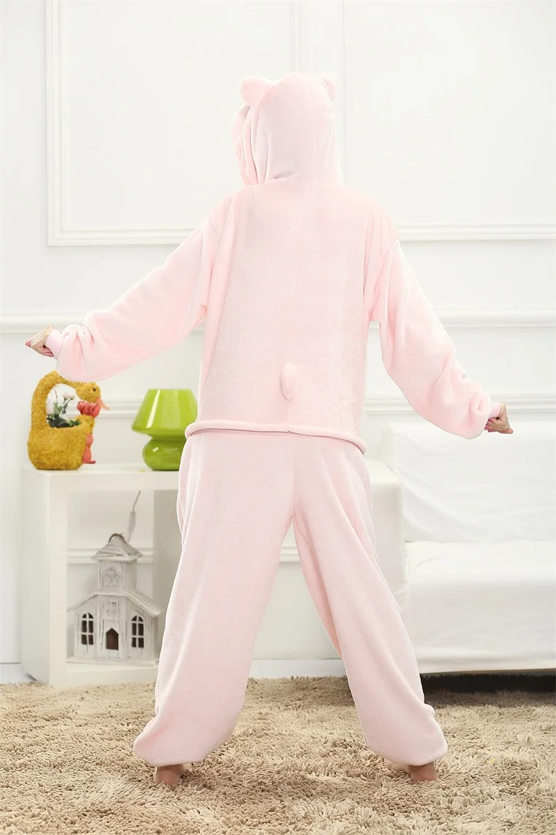 Pink Pig Cartoon Pajama Kigurumi Onesie Sleepwear