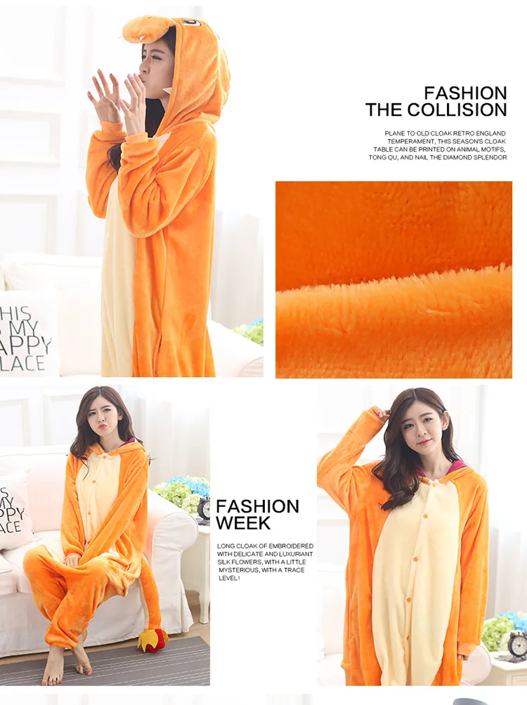 Anime Charizard Dragon Kigurumi  Onesie Pajama Costume
