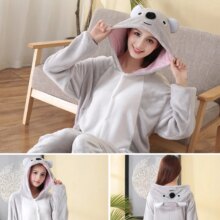 Gray Koala Kigurumis Onesie Pajamas Costume Gray Koala Kigurumis Onesie Pajamas Costume