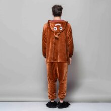 Cartoon Poo Brown Kigurumi Onesie Pajama Sleepwear Costume Cartoon Poo Brown Kigurumi Onesie Pajama Sleepwear Costume