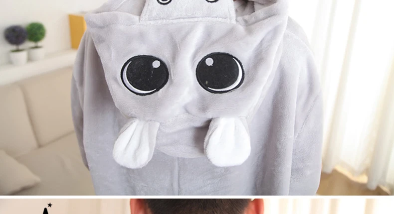 Animal Hippo Kigurumi Onesie Cartoon Pajama Jumpsuit