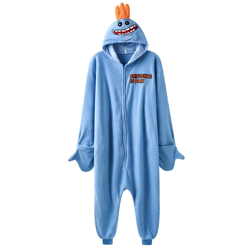 Rick and Morty Mr Meeseeks Cartoon Jumpsuit Kigurumi Onesie Sleepwear