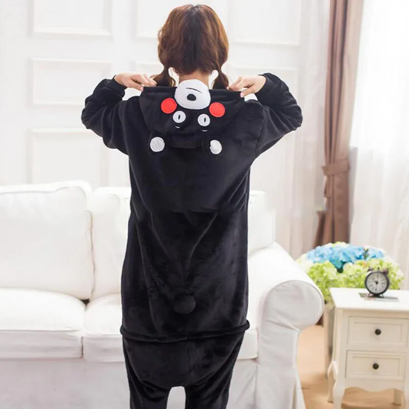 Kumamon Cartoon Bear Kigurumi Onesie Pajama Jumpsuit