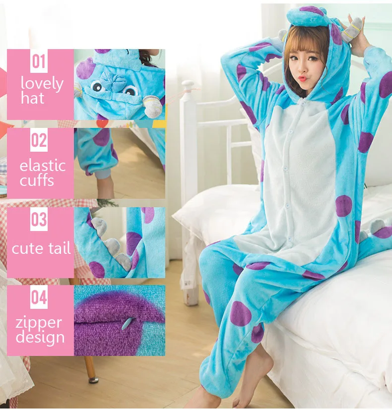 Monster Sullivan Kigurumi Onesie Pajamas Sleepwear