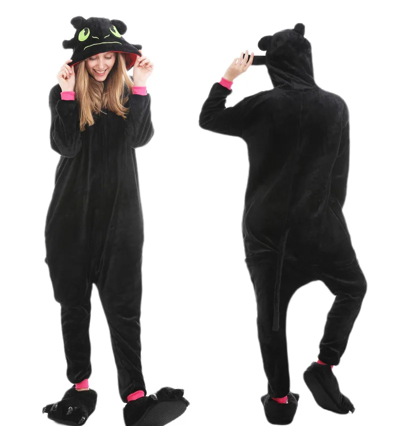 Anime Toothless Funny Flannel Warm Soft Pajama Sleepwear Anime Toothless Funny Flannel Warm Soft Pajama Sleepwear