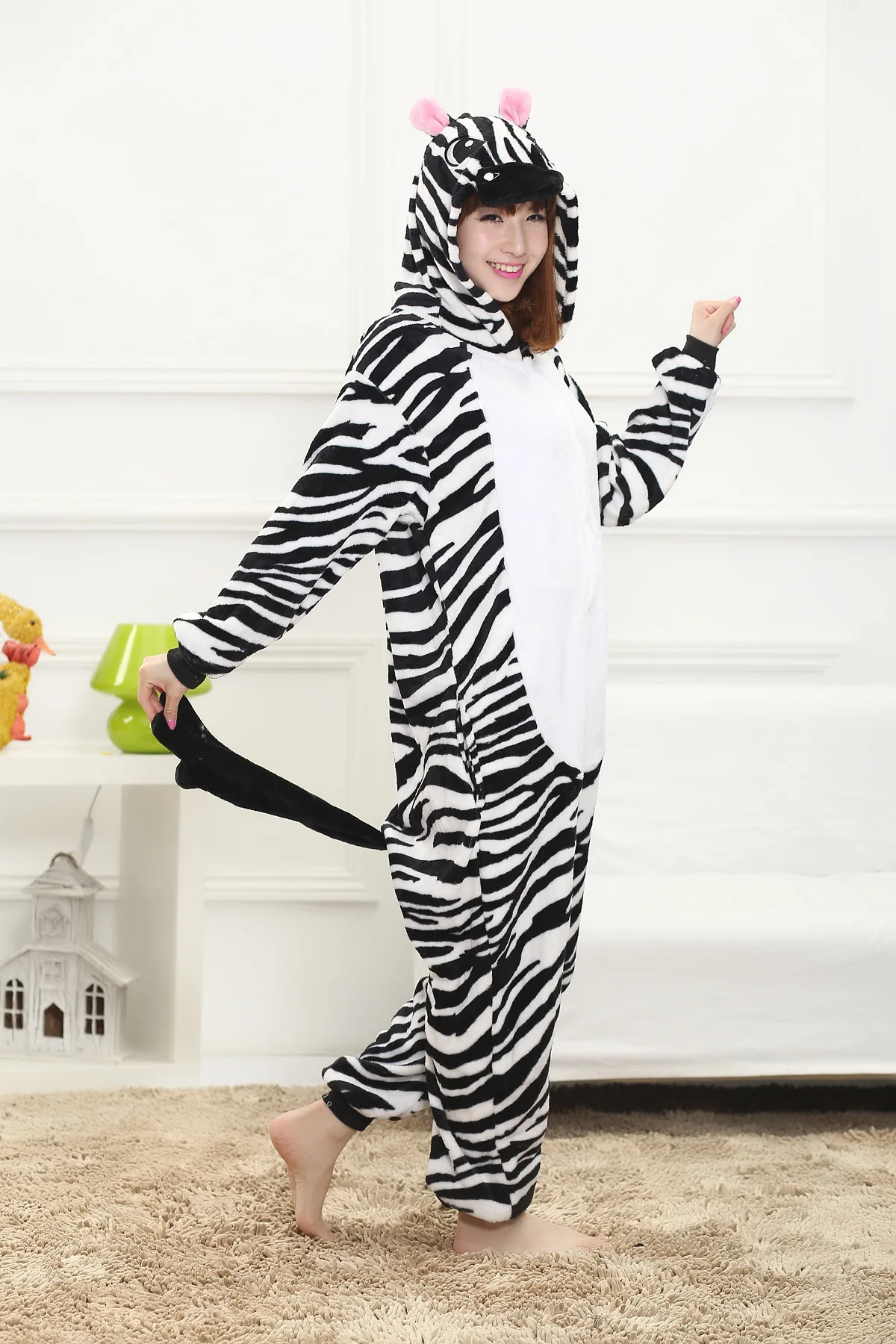 Zebra Kigurumi Onesie Pajama Sleepwear