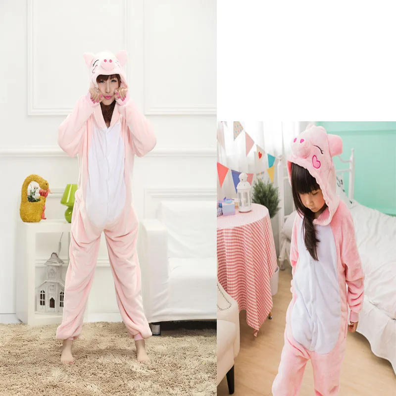 Kigurumi Onesie Pig Cartoon Pajama Costume With Shoe