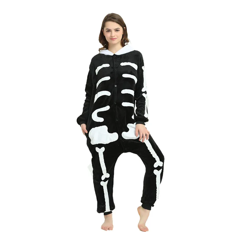 Kigurumi Onesie Skull Skeleton Warm Loose Soft Pajama Sleepwear Kigurumi Onesie Skull Skeleton Warm Loose Soft Pajama Sleepwear