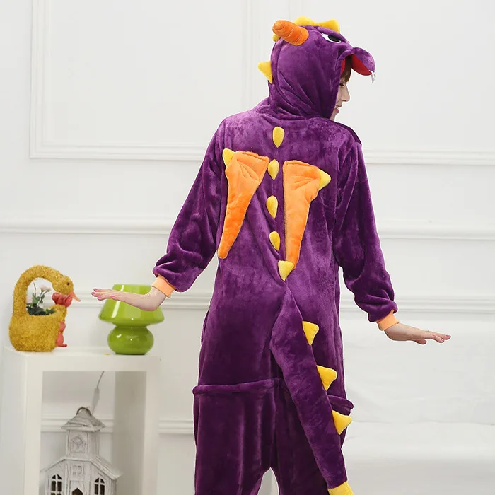 Kigurumi Onesie Spyro Shiryu Purple Dragon Pajama Costume