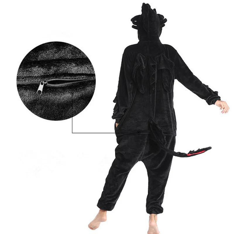 Train Toothless Dragon Kigurumi Onesie Pajama Costume