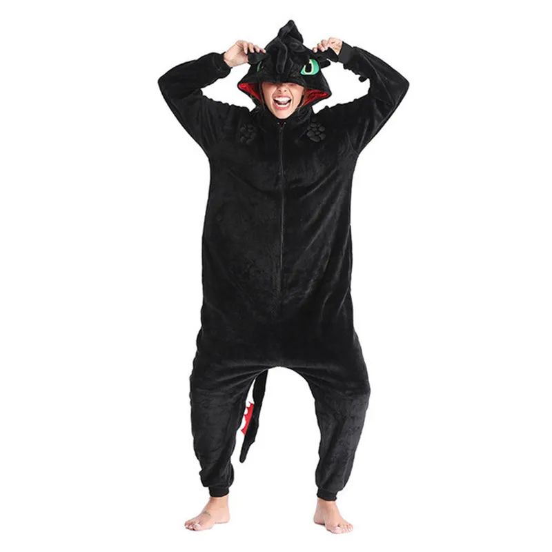 Train Toothless Dragon Kigurumi Onesie Pajama Costume