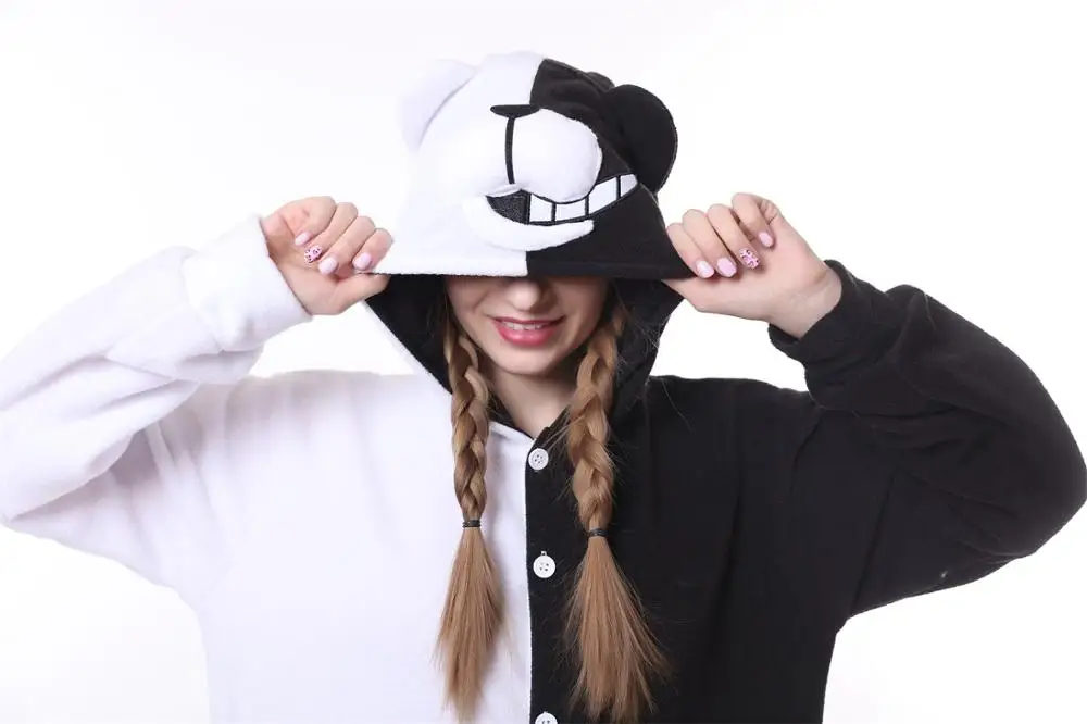 Kigurumi Onesies Bear/Monokuma Danganronpa Monomi Rabbit Pajamas Costume