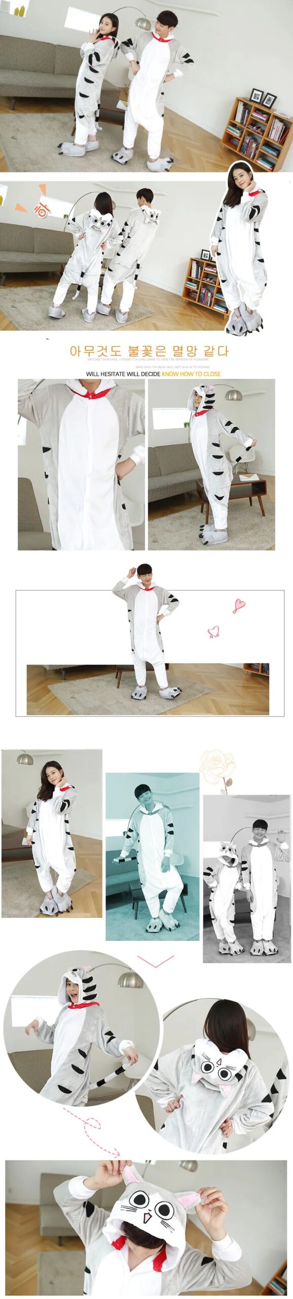 Cute Cat Kigurumi Onesie Pajama Costume For Adults Cute Cat Kigurumi Onesie Pajama Costume For Adults