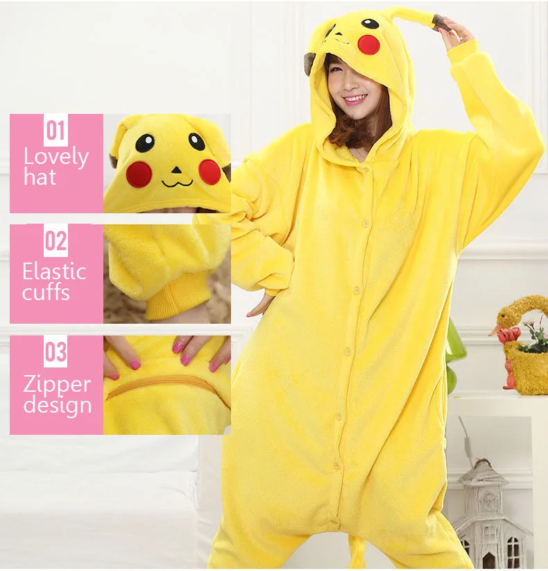Cat Shark Spiderman Pikachu Kawaii Kigurumi Onesie Pajama Costume