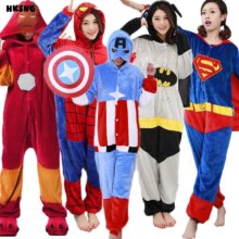 Superhero Hero Captain America Iron Man Batman Kigurumi Onesie Pajama Costume Superhero Hero Captain America Iron Man Batman Kigurumi Onesie Pajama Costume