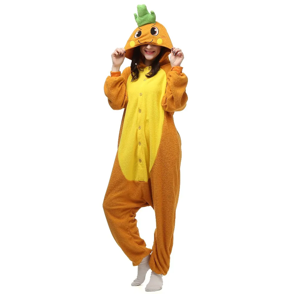 Kawaii Carrot Kigurumi Onesie Pajama Costume