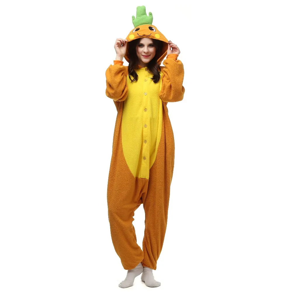 Kawaii Carrot Kigurumi Onesie Pajama Costume