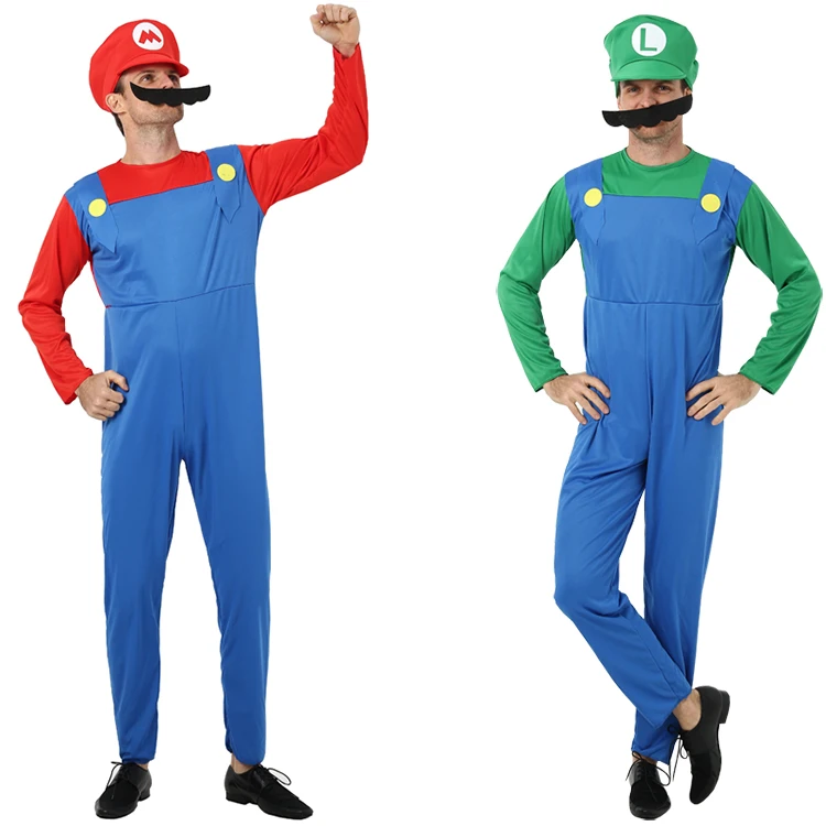 Mario Bros Cosplay Uniform Costume For Party