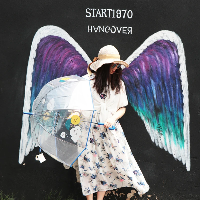 Unicorn Transparent Apollo Semi Automatic Umbrellas