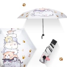 Cat Cartoon Mini Sun UV Rain Umbrellas Cat Cartoon Mini Sun UV Rain Umbrellas
