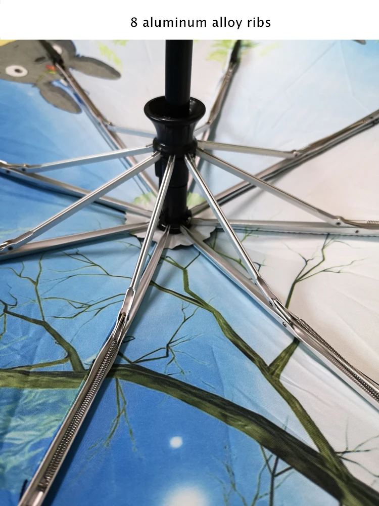 Totoro Anime Rain And Sun Windproof Portable Umbrella