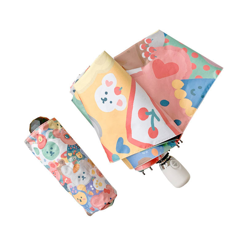 Kawaii Cartoon Bear Automatic Umbrella