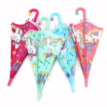 Rainbow Unicorn Transparent Semi Automatic Cartoon Umbrella Rainbow Unicorn Transparent Semi Automatic Cartoon Umbrella
