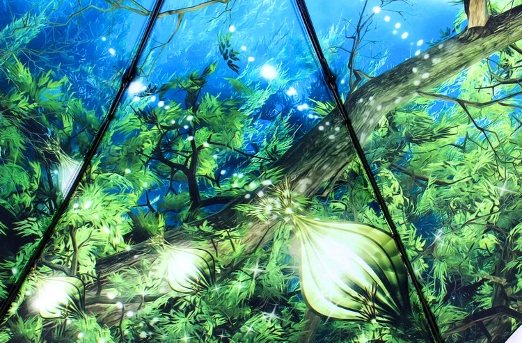 Totoro Anime Rain & Sun Portable Manual 3-Fold Umbrella