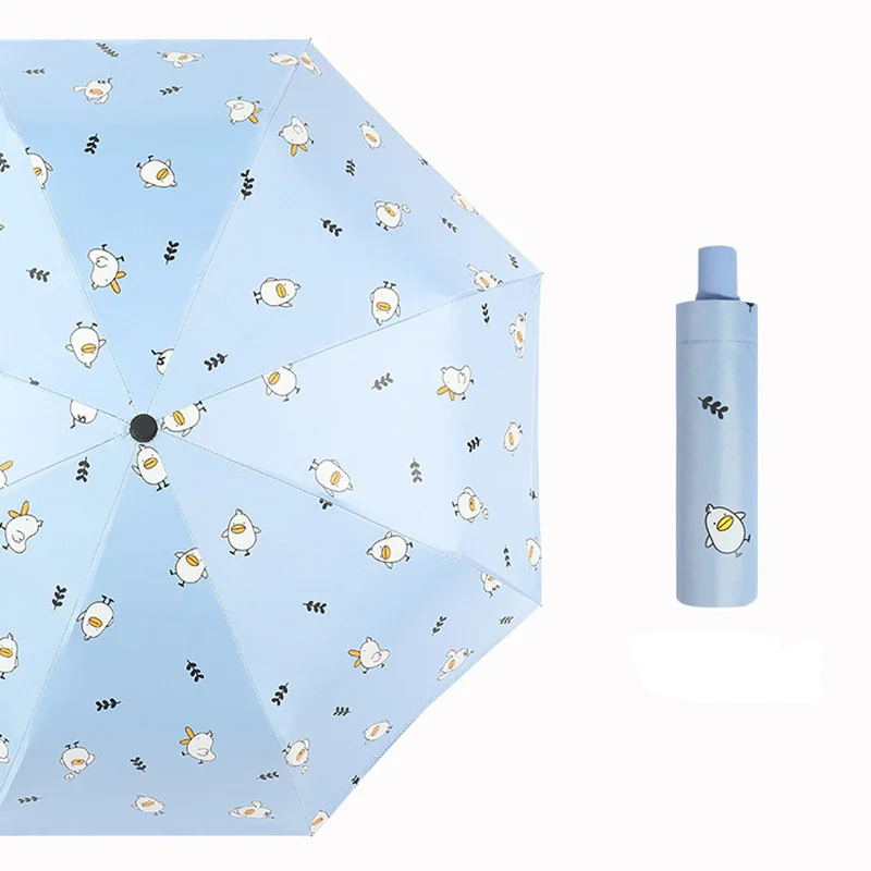 Chick Cartoon Sunny/ Rain/ Windproof Umbrella
