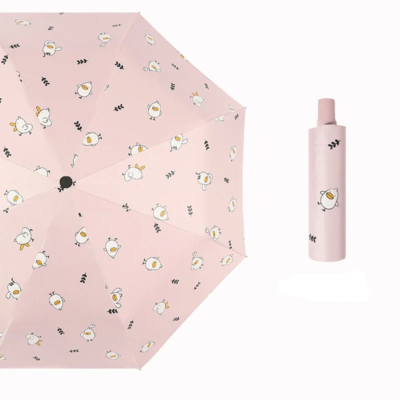 Chick Cartoon Sunny/ Rain/ Windproof Umbrella