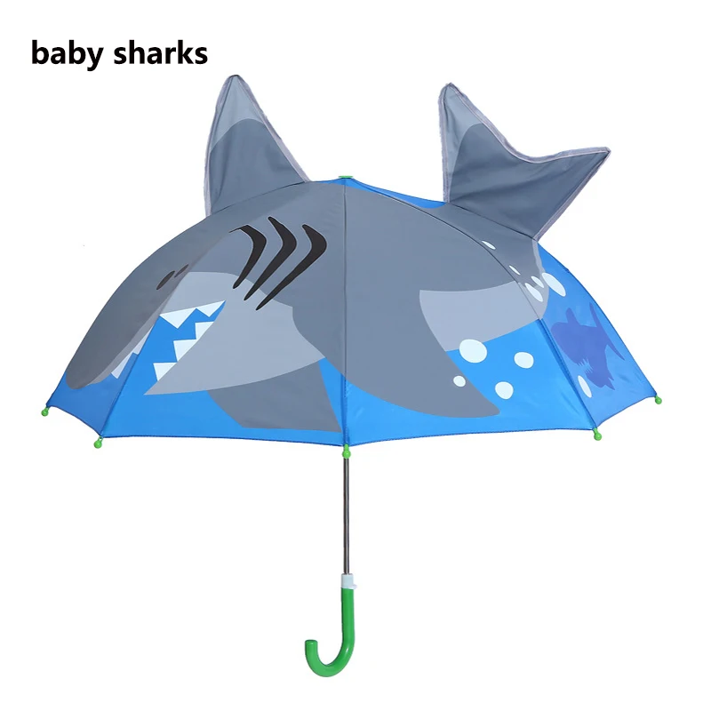 3D Cartoon Kids Non-Automatic Small Rain Umbrella