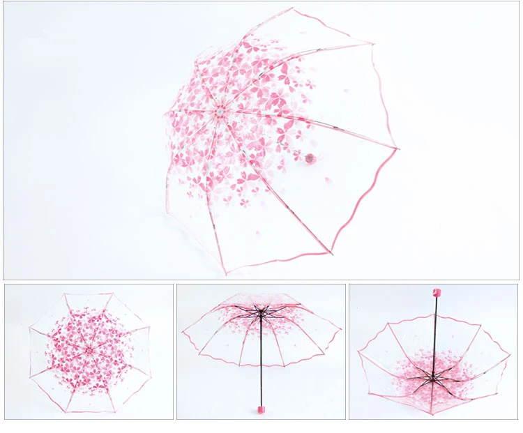 Apollo Cherry Blossom Flower Transparent Umbrella