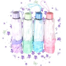 Apollo Cherry Blossom Transparent Tri-Fold Umbrella Apollo Cherry Blossom Transparent Tri-Fold Umbrella