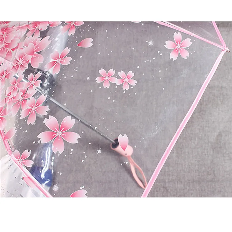 Cherry Blossom & Mushroom Transparent Umbrella