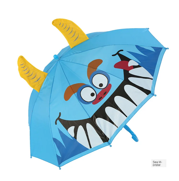 3D Animals Print Long Handle Umbrella