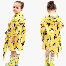 Penguin Pattern Waterproof Nylon Rain Coat Penguin Pattern Waterproof Nylon Rain Coat