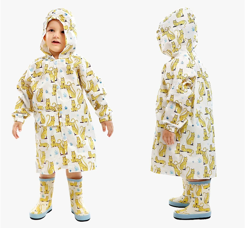 Penguin Pattern Waterproof Nylon Rain Coat