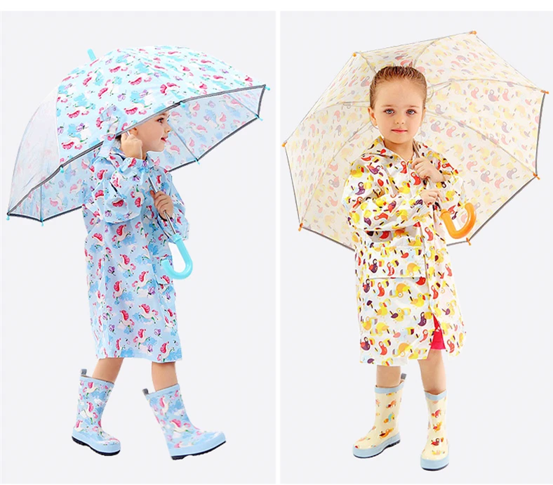 Penguin Pattern Waterproof Nylon Rain Coat