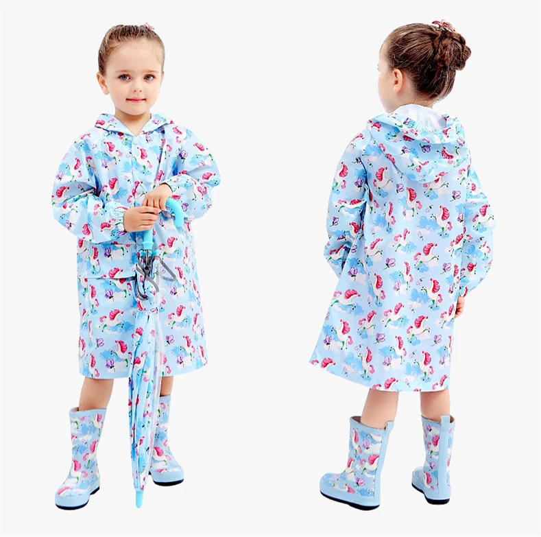 Penguin Pattern Waterproof Nylon Rain Coat