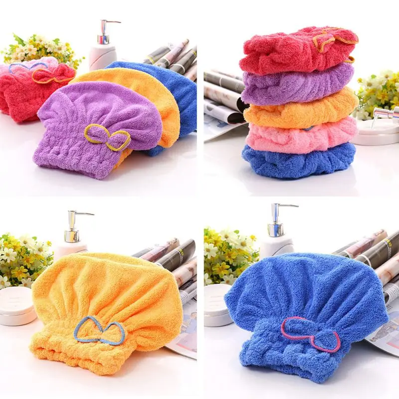 Microfibre After Shower Hair Drying Wrap Towel Cap
