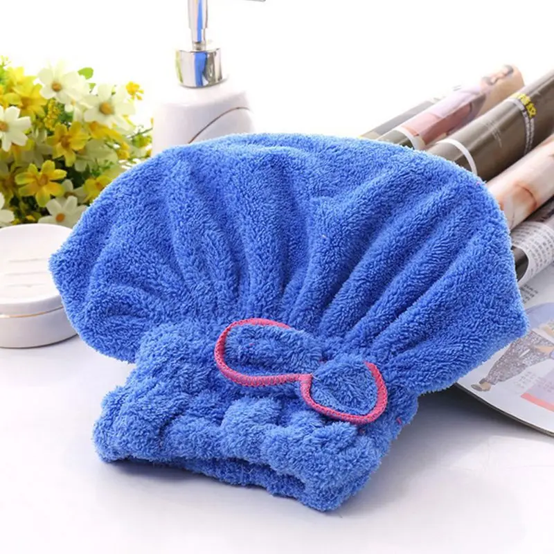 Microfibre After Shower Hair Drying Wrap Towel Cap