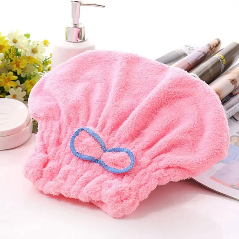 Microfibre After Shower Hair Drying Wrap Towel Cap