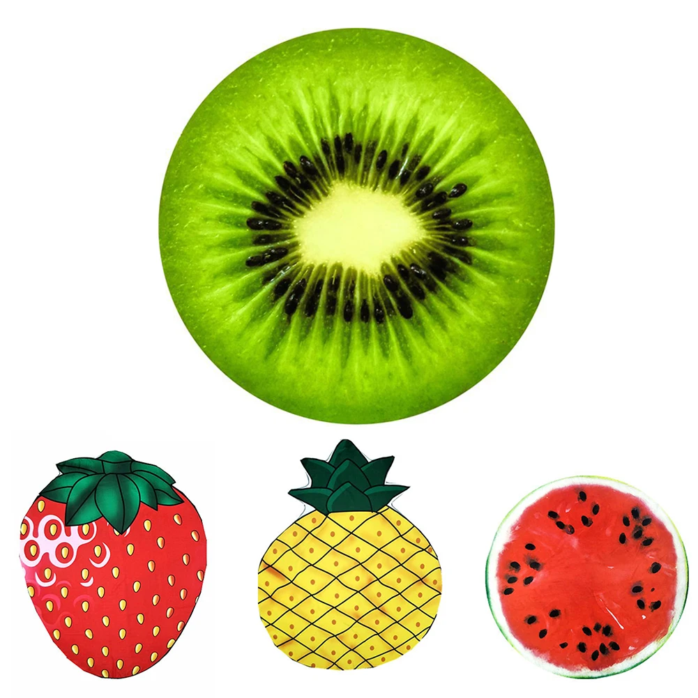 Pineapple Doughnut Pizza Chiffon Beach Decor Towel Blanket